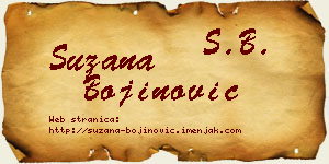 Suzana Bojinović vizit kartica